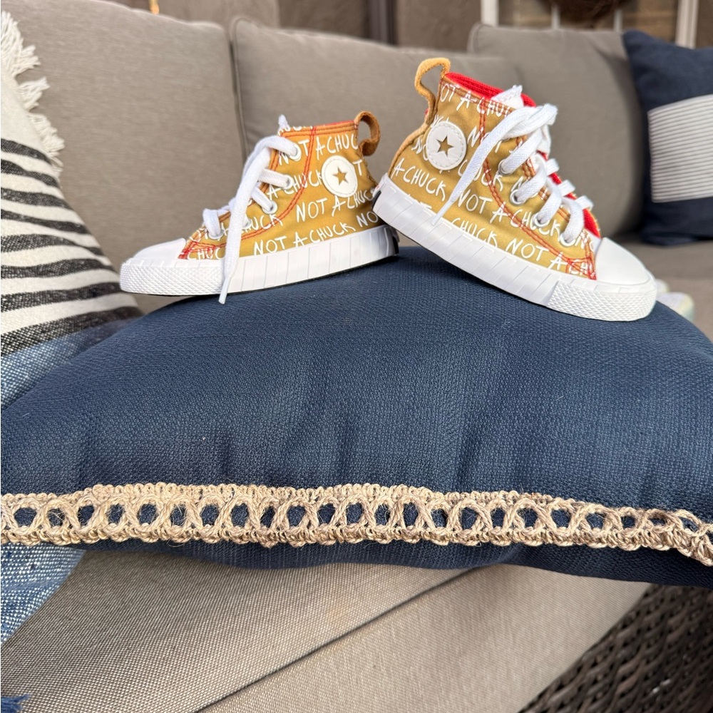 Converse Kids High-Top Sneakers - Red and Tan